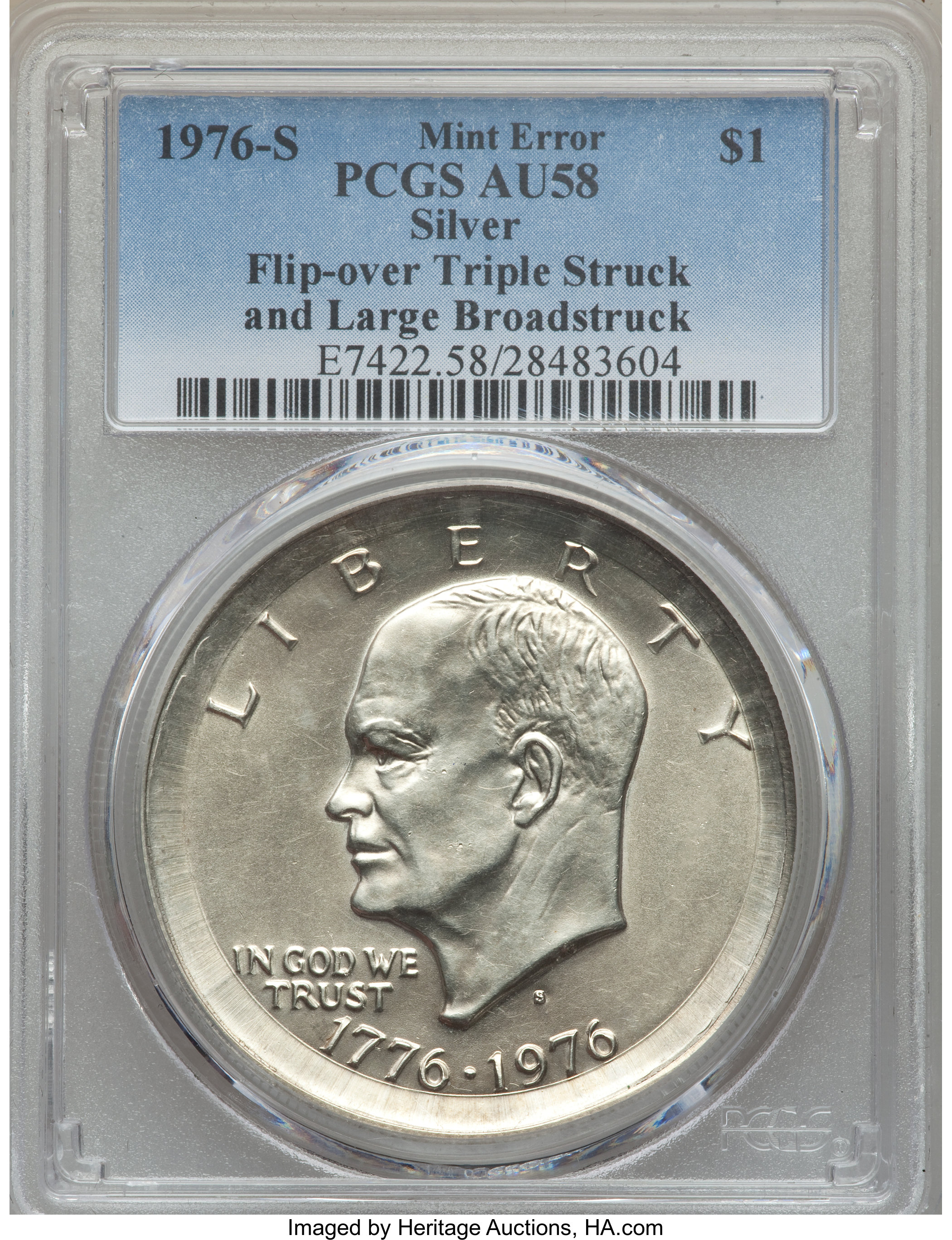 1976-S $1  Silver AU58 thumbnail 4