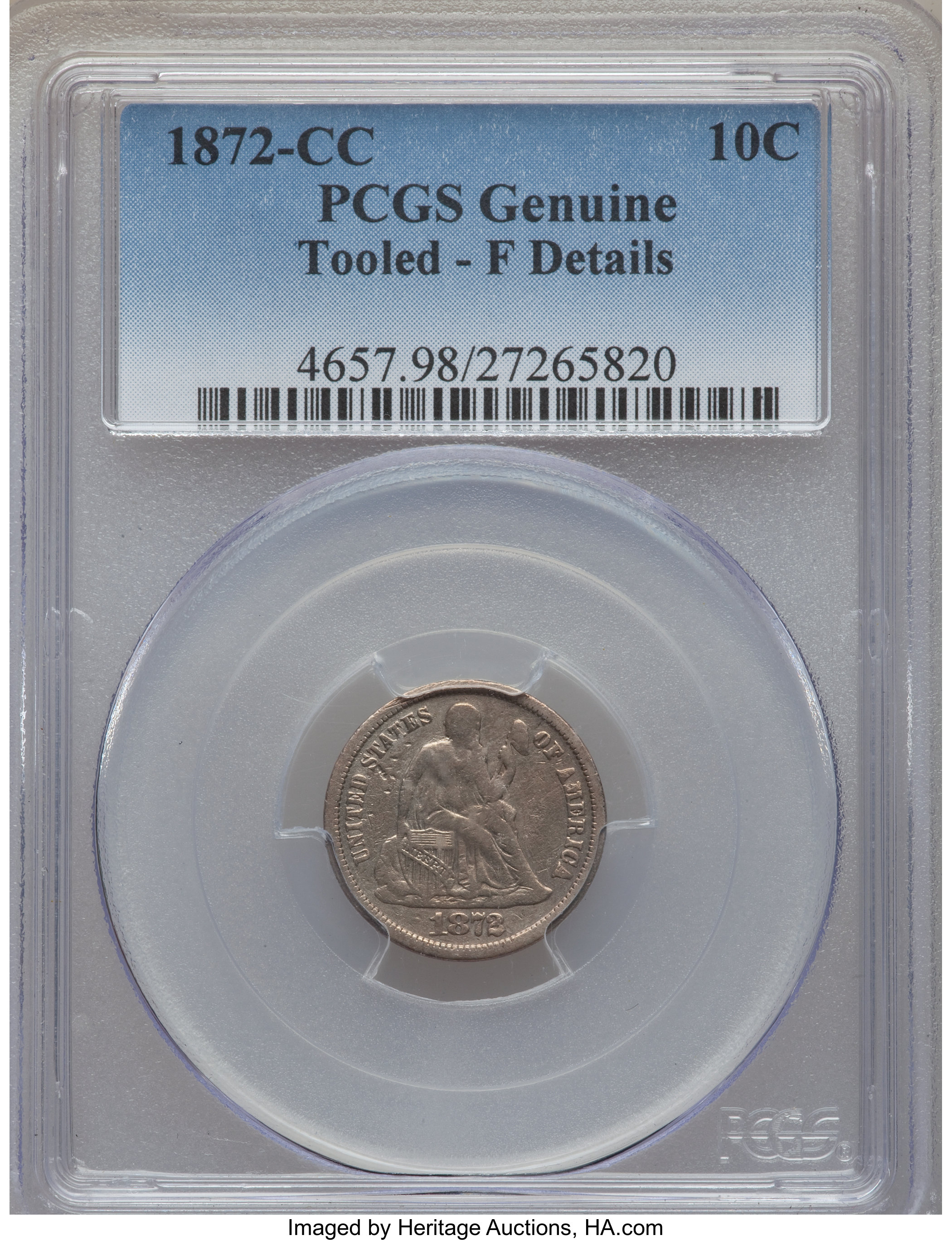 1872-CC 10c MS