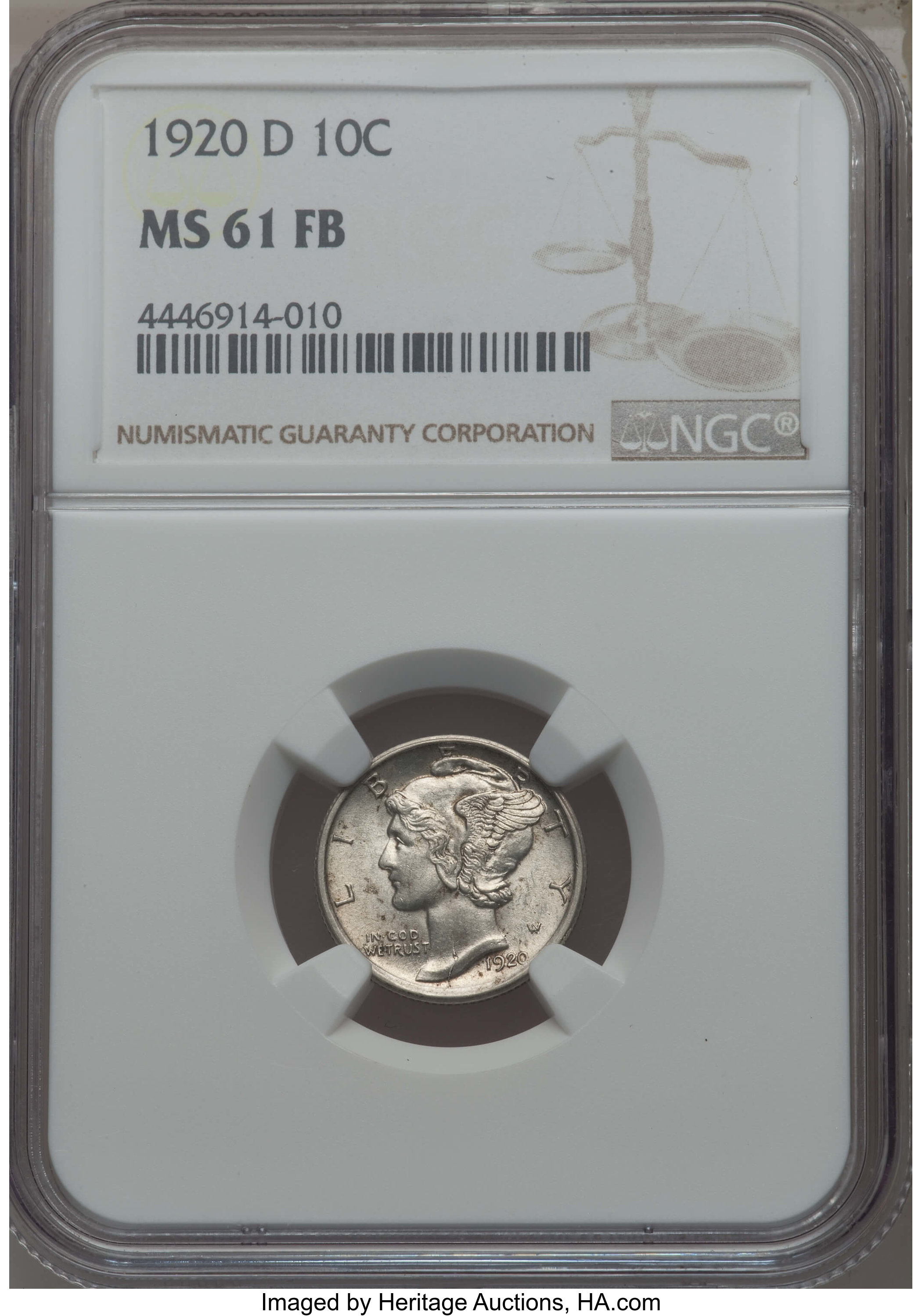 1920-D 10c MS FB MS60 FB thumbnail 7