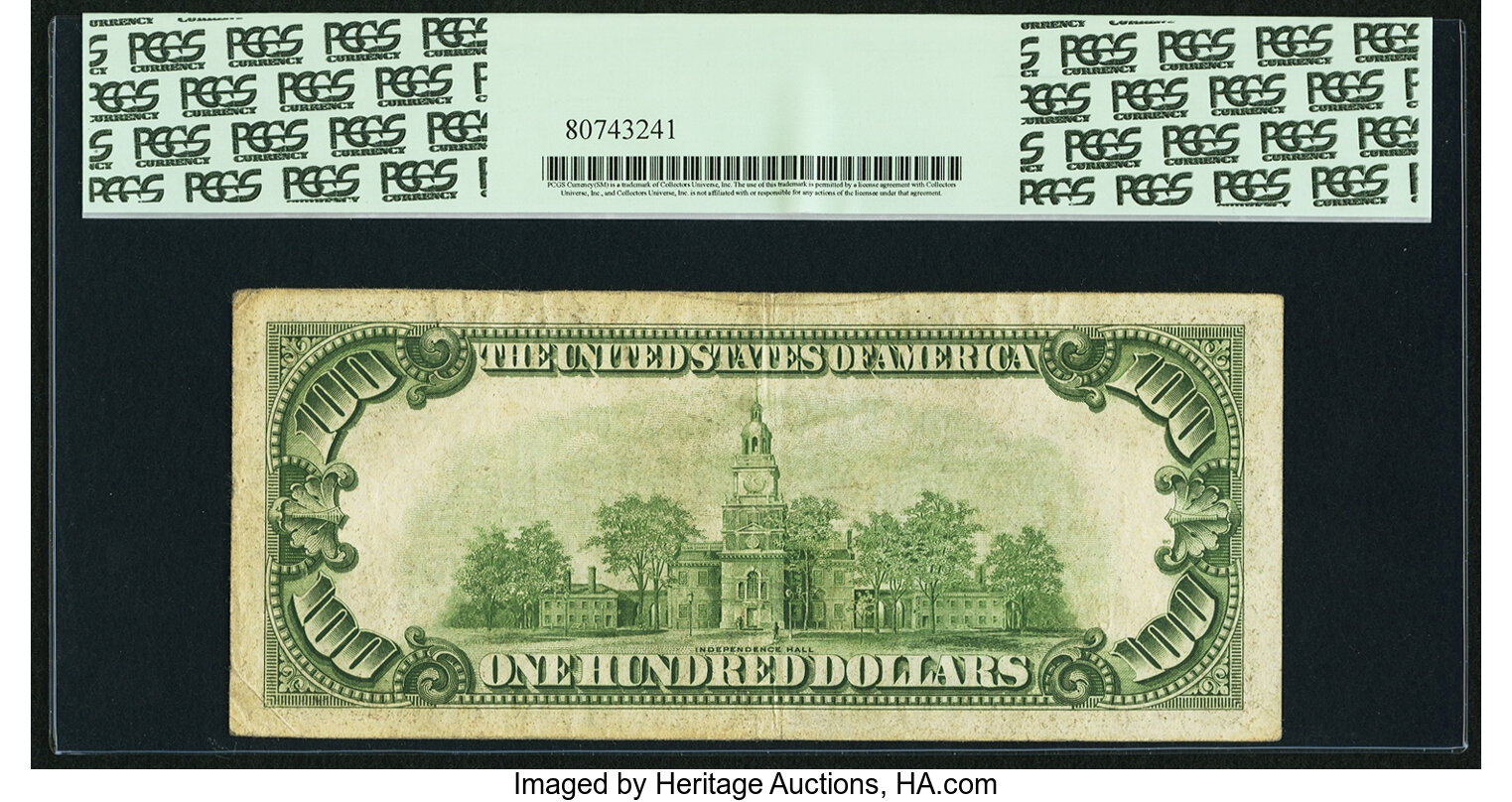 image for: Fr. 2156-C* $100 1934D Mule Federal Reserve Note. PCGS Very Fine 25....