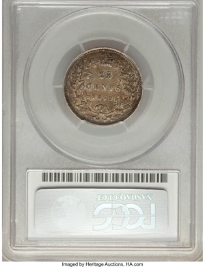 image for: Victoria 25 Cents 1870 AU53 PCGS