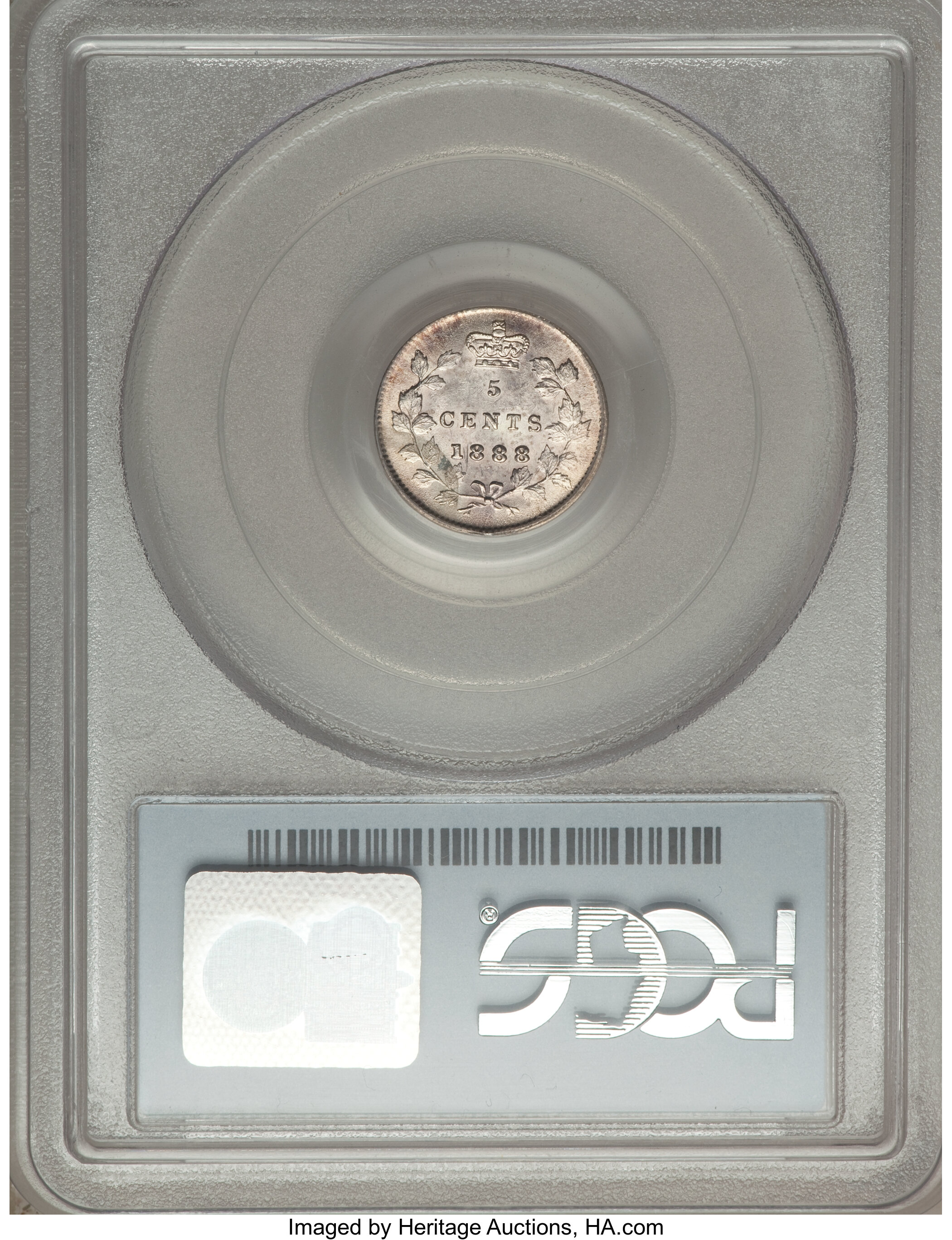 image for: Victoria 5 Cents 1888 MS61 PCGS