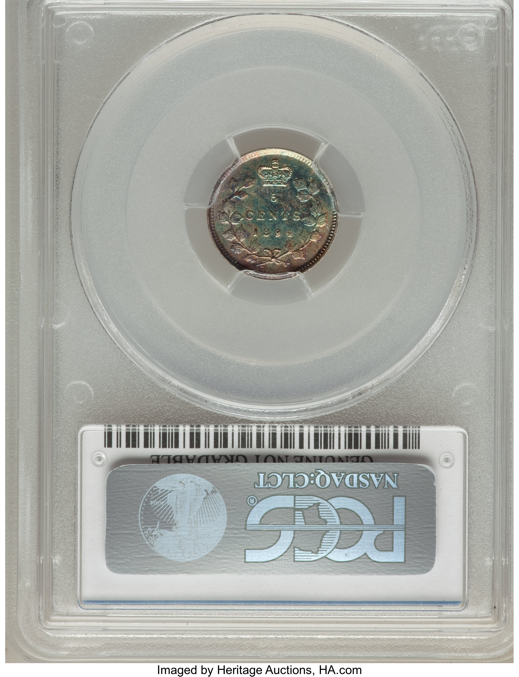 image for: Victoria 5 Cents 1894 AU Details (Cleaning) PCGS