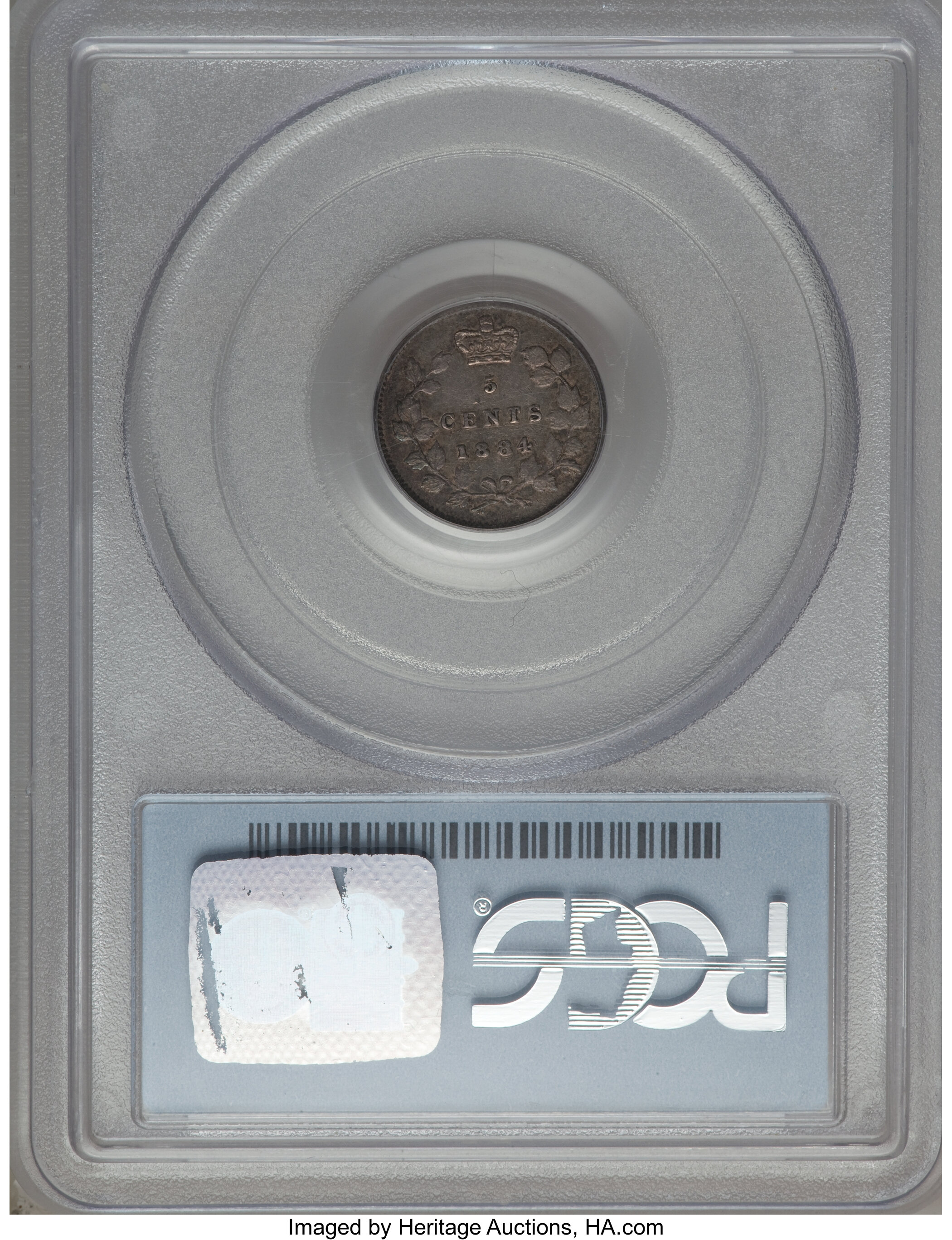 image for: Victoria 5 Cents 1884 XF45 PCGS
