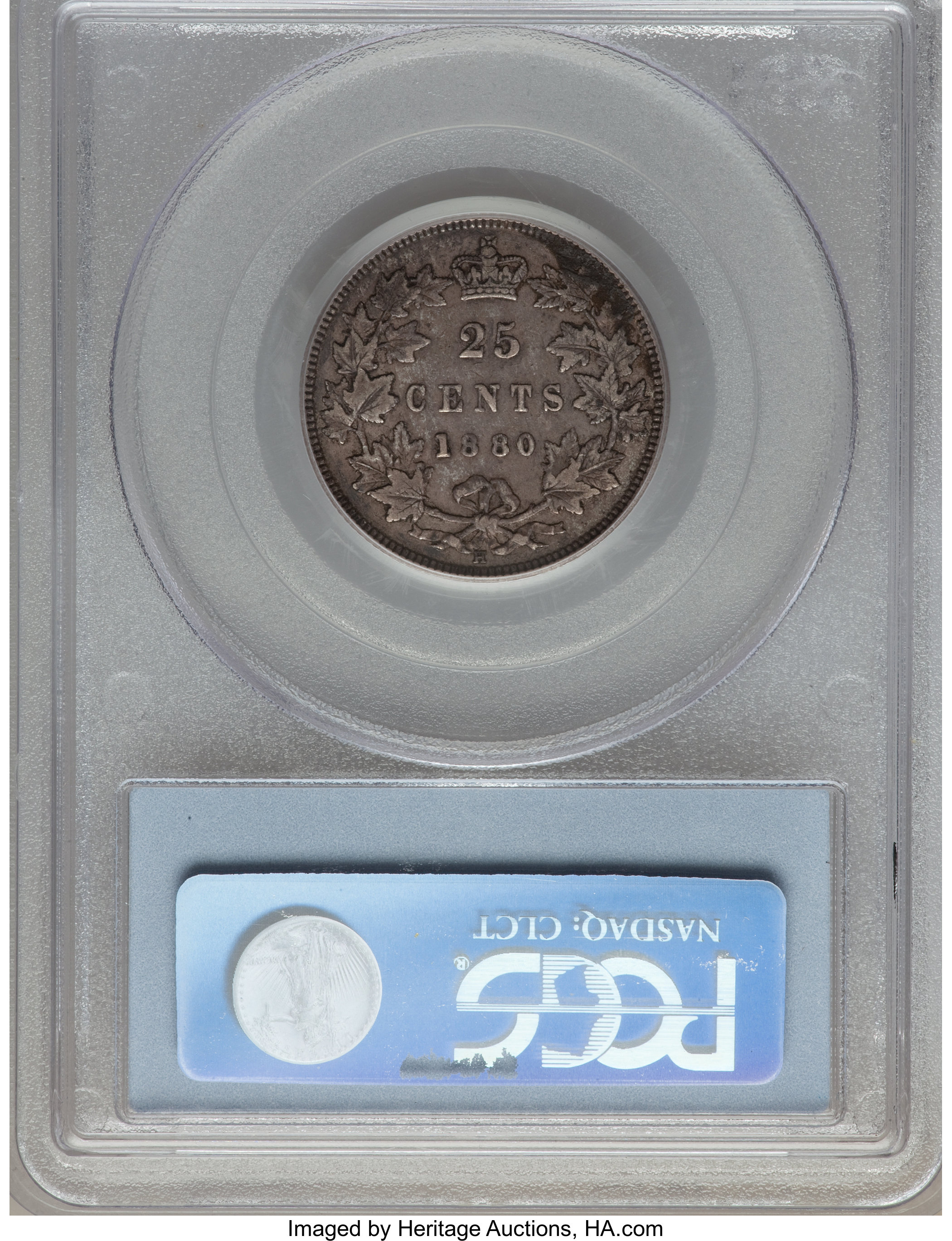 image for: Victoria 25 Cents 1880-H VF30 PCGS