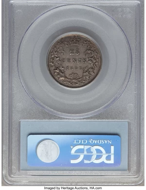 image for: Victoria 25 Cents 1888 AU50 PCGS