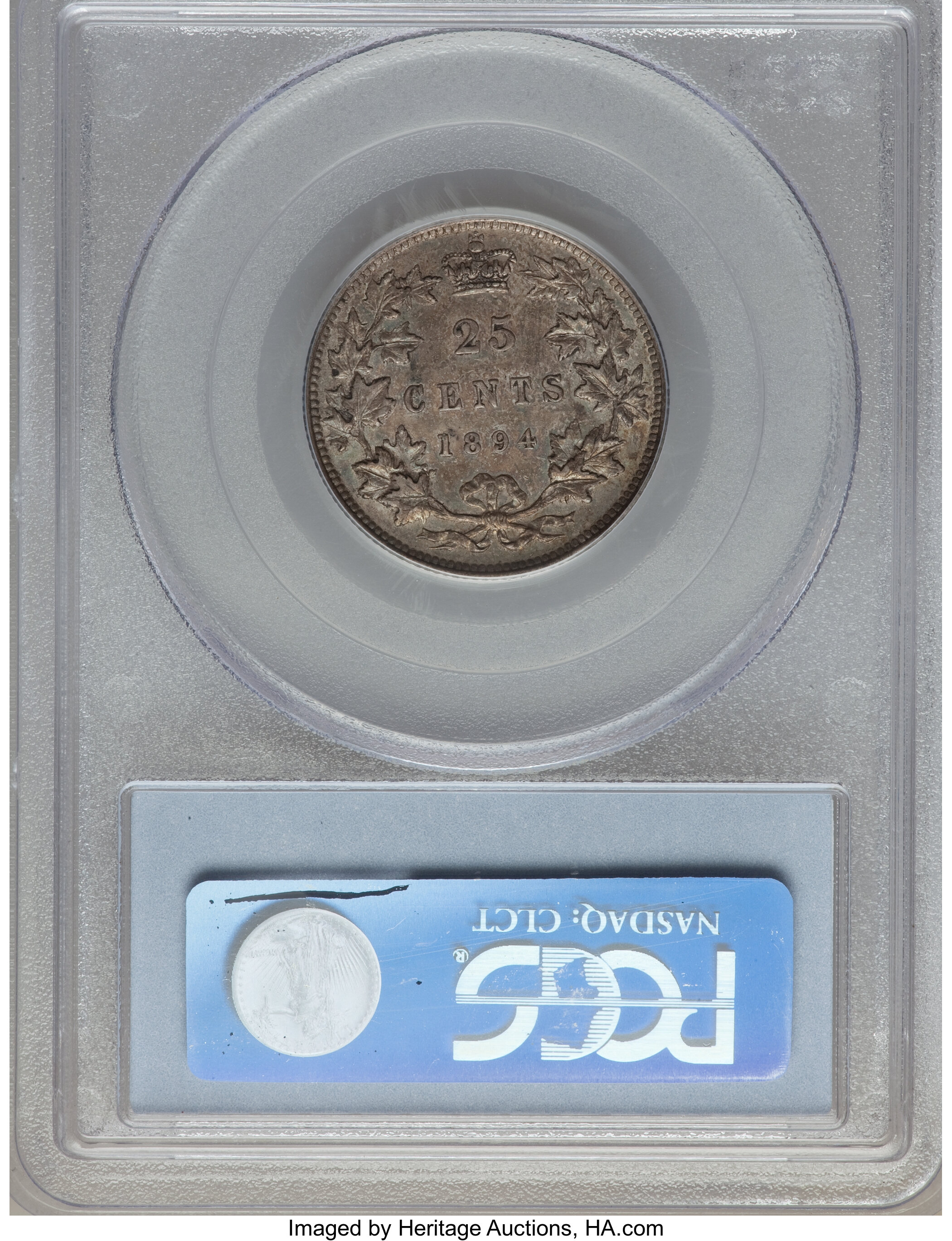 image for: Victoria 25 Cents 1894 AU55 PCGS