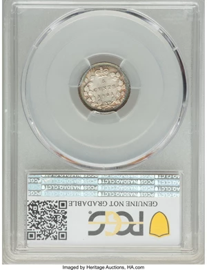image for: Victoria 5 Cents 1901 UNC Detail (Cleaned) PCGS