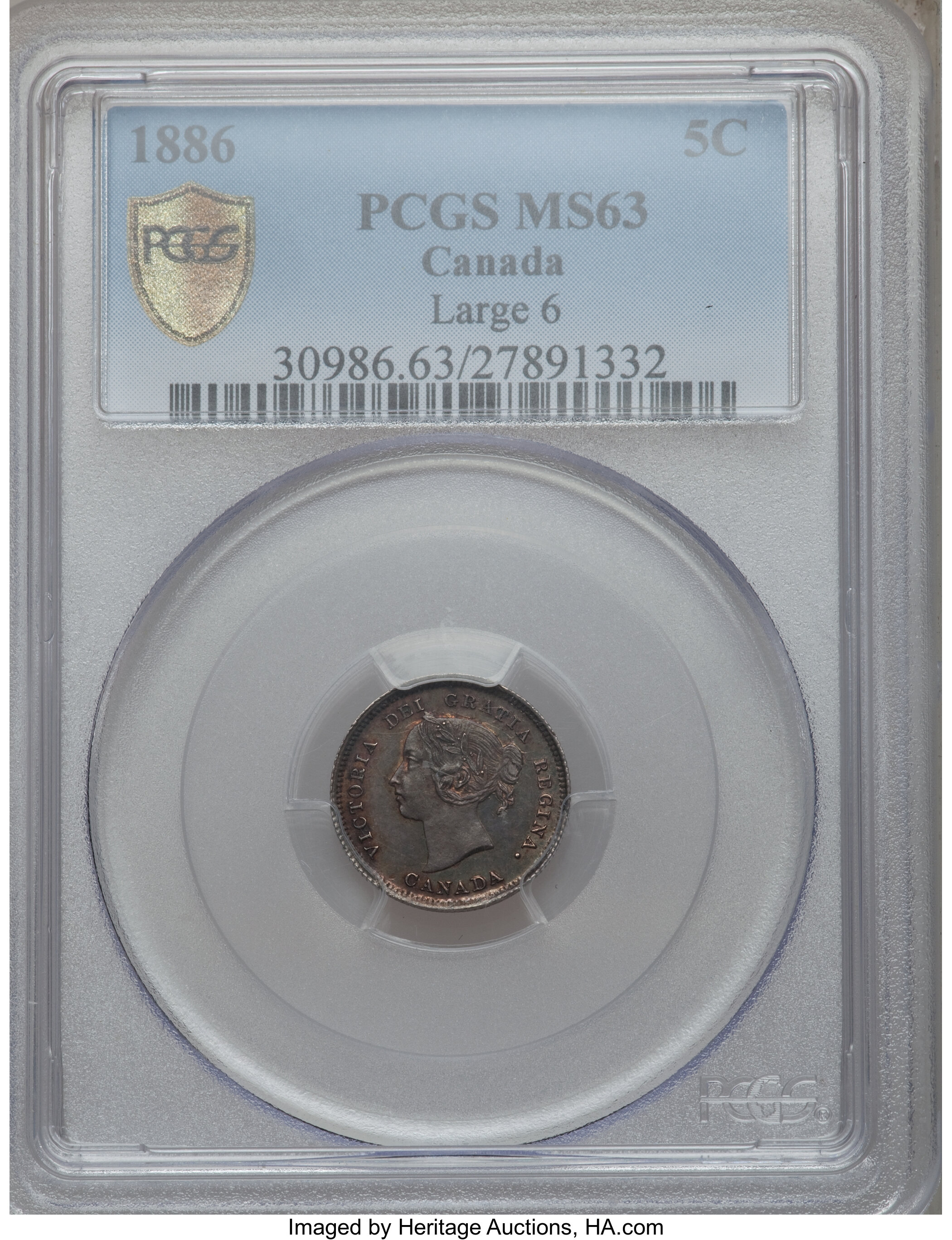 image for: Victoria 5 Cents 1886 Large 6