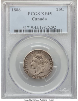 image for: Victoria 25 Cents 1888