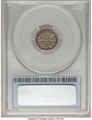 image for: Victoria 5 Cents 1875-H F12 PCGS