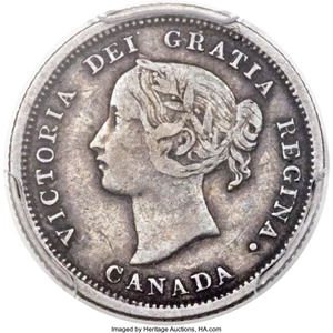 image for: Victoria 5 Cents 1858 VF30 PCGS