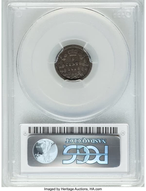 image for: Victoria 5 Cents 1858 VF30 PCGS