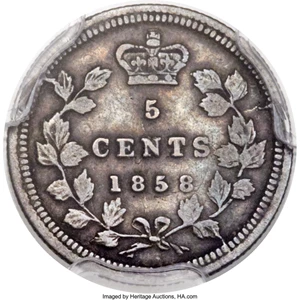 image for: Victoria 5 Cents 1858 VF30 PCGS