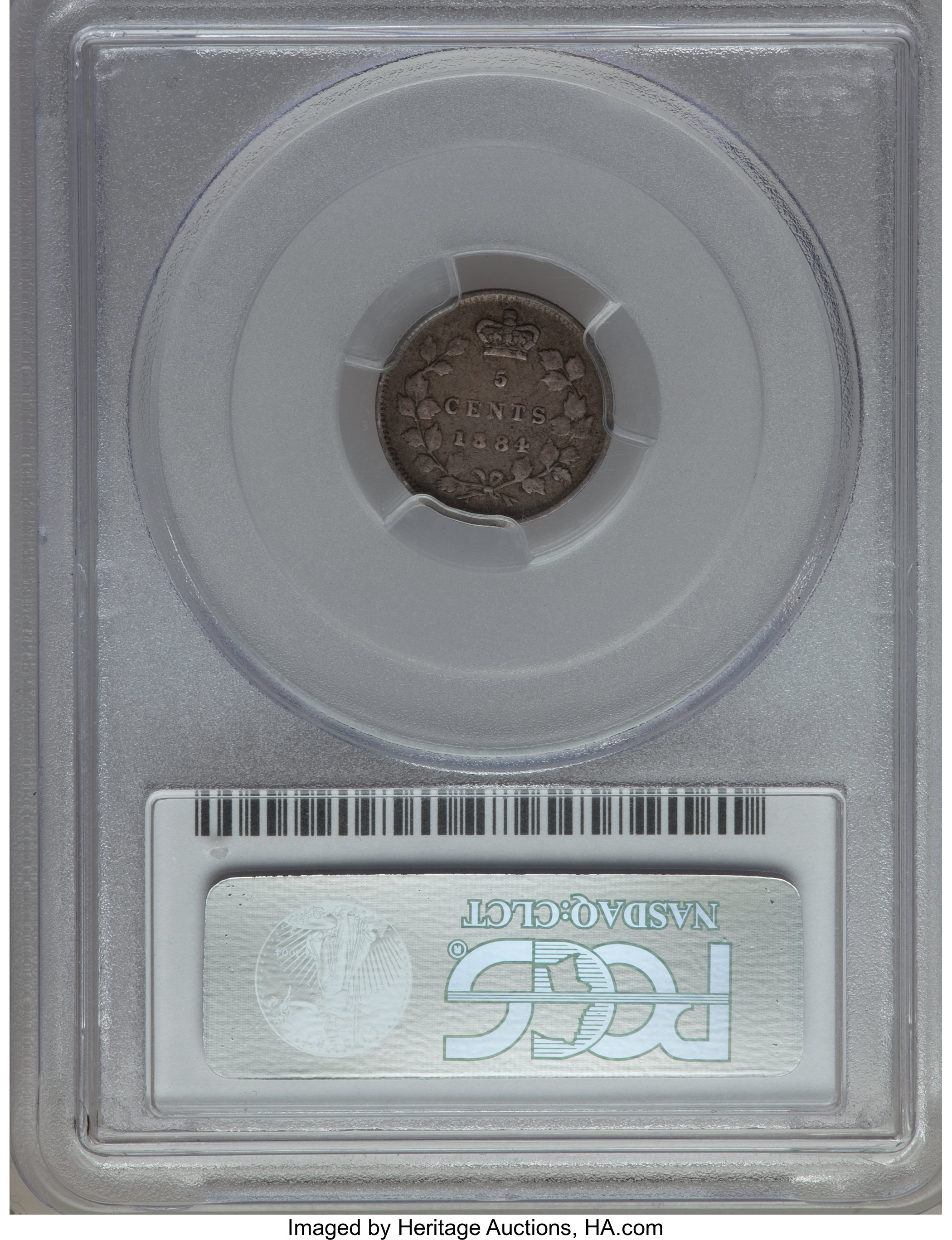 image for: Victoria 5 Cents 1884 VF30 PCGS