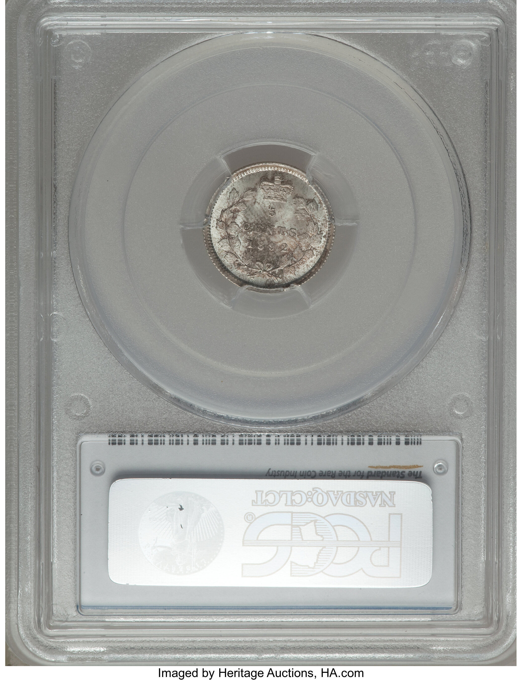 image for: Victoria 5 Cents 1892 MS65 PCGS