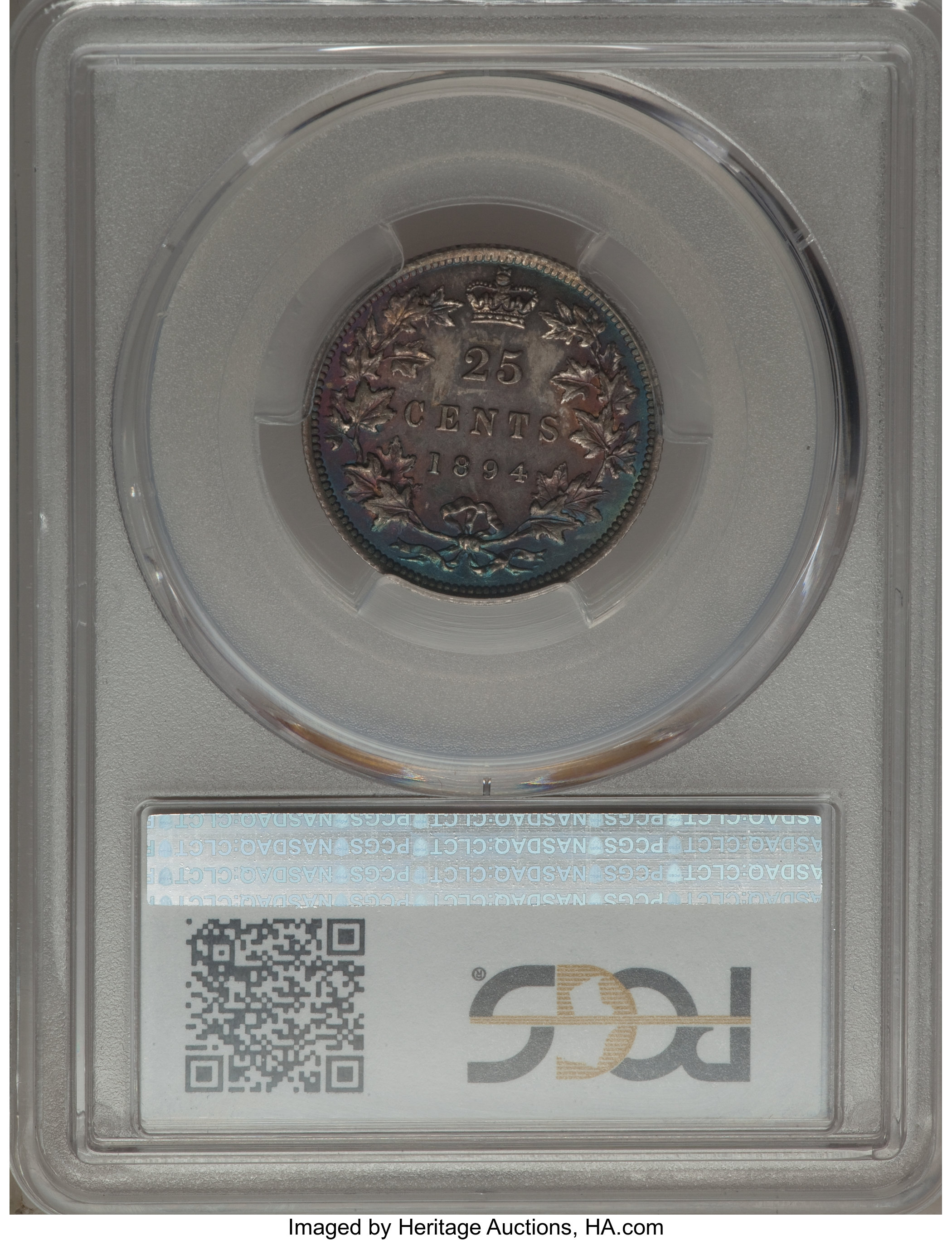 image for: Victoria 25 Cents 1894 MS62 PCGS