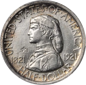 image for: 1921 Missouri Centennial. 2x4. AU Details--Cleaning (PCGS).