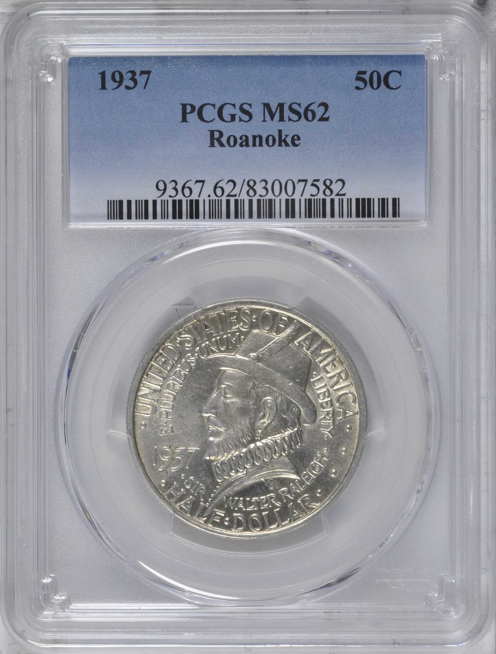 1937 Roanoke Island Half dollar MS Values | Greysheet