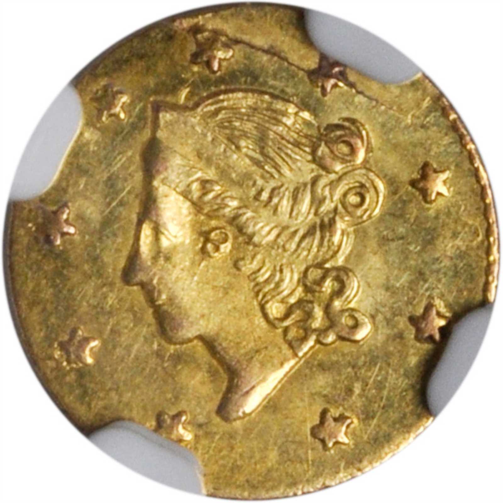 image for: 1865 Round 50 Cents. BG-1005. Rarity-5-. Liberty Head. MS-62 (NGC).