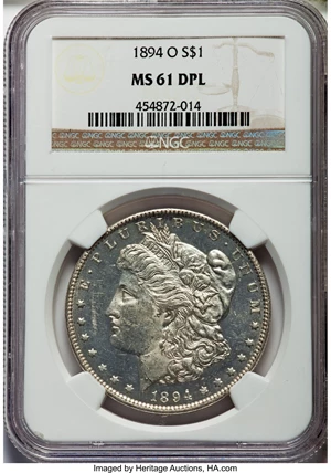 image for: 1894-O $1 MS61 Deep Prooflike NGC....