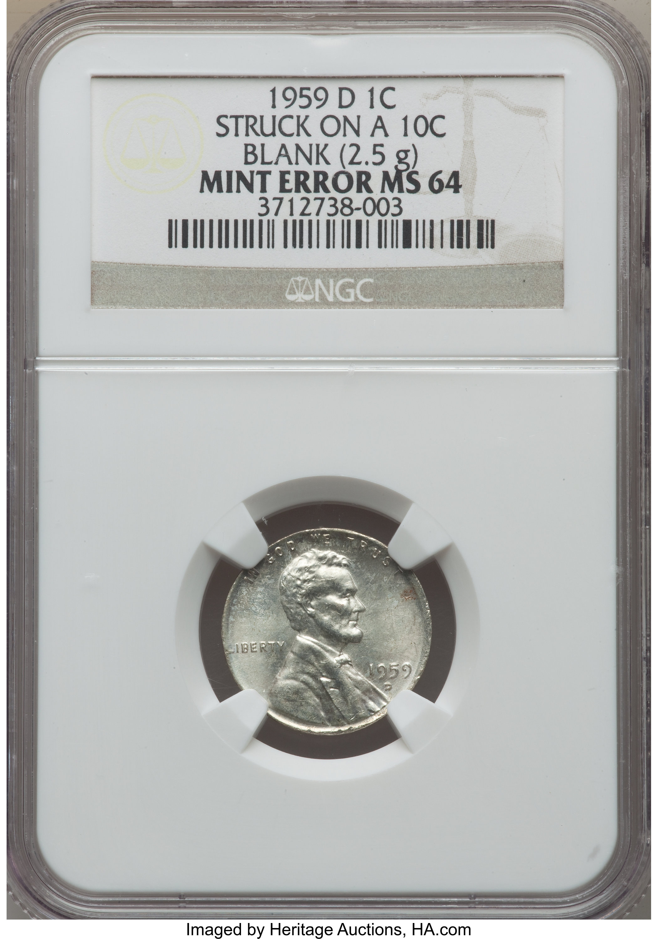 1959-D 1c MS BN MS60 BN thumbnail 8