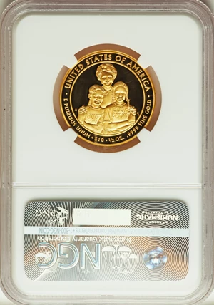 image for: 2016-W Nancy Reagan Half-Ounce Gold Ten Dollar, Early Releases, PR70 Ultra Cameo NGC....