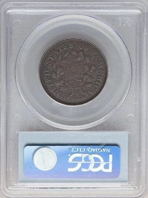 image for: 1798 1C First Hair Style, S-159, B-18, R.3, Fine 15 PCGS. PCGS Population: (3/5). NGC Census: (0/4). Fine 15. ...