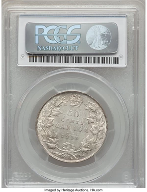 image for: George V 50 Cents 1919 AU53 PCGS