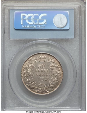 image for: George V 50 Cents 1934 AU53 PCGS