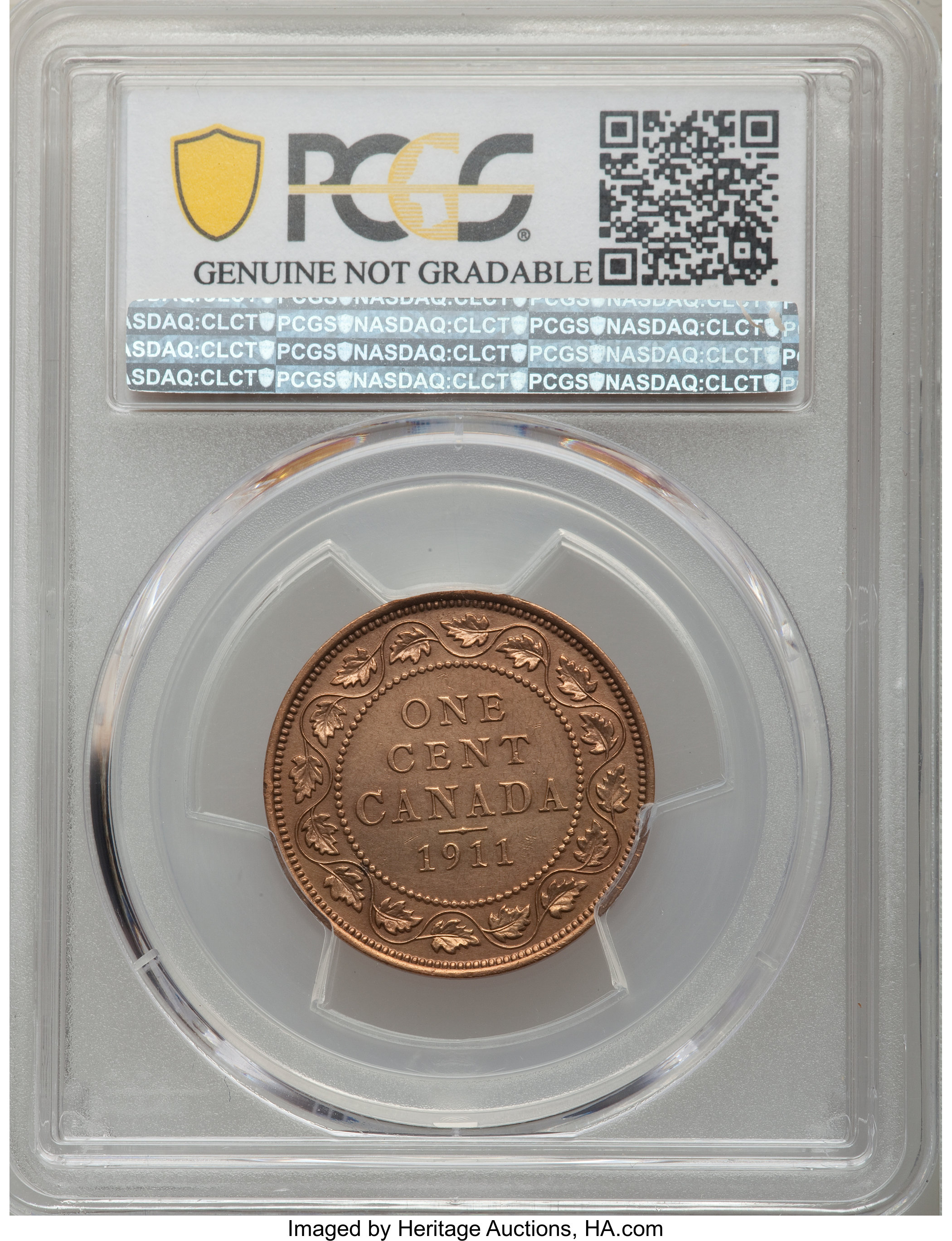 image for: George V Cent 1911 UNC Details (Cleaned) PCGS