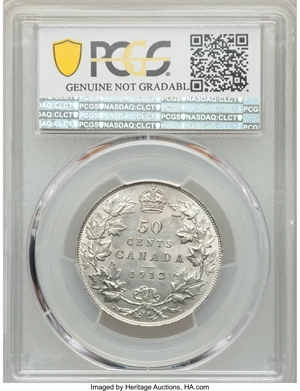image for: George V 50 Cents 1912 UNC Details (Repaired) PCGS