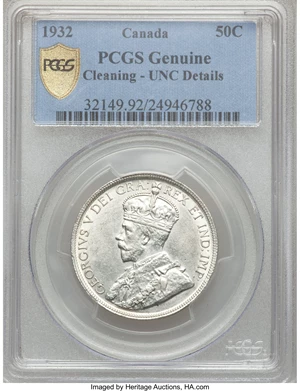 image for: George V 50 Cents 1932