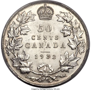 image for: George V 50 Cents 1932