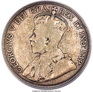 image for: George V 50 Cents 1921 VG8 PCGS