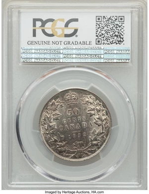 image for: George V 50 Cents 1932 UNC Details (Cleaned) PCGS