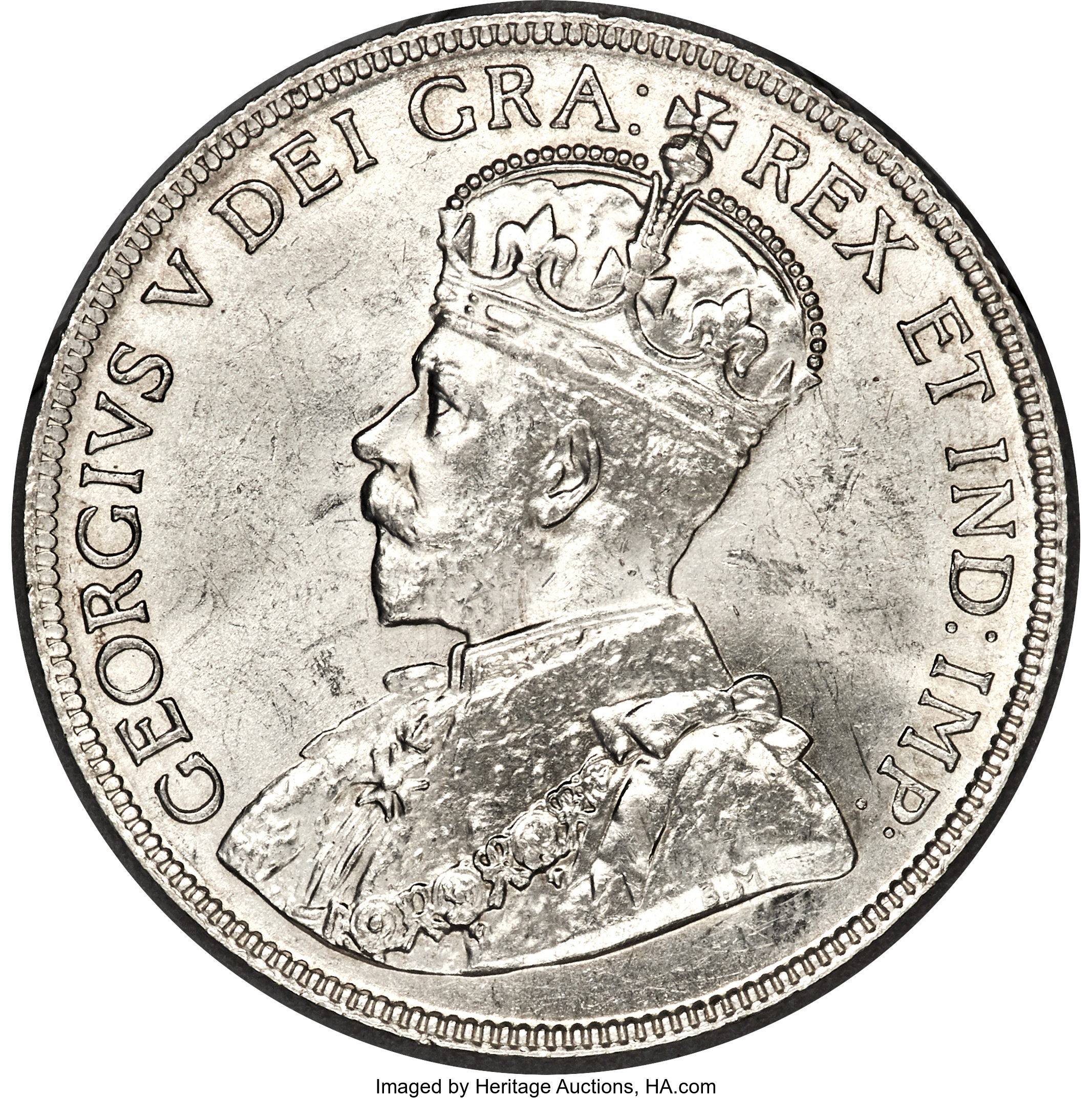 image for: George V 50 Cents 1918 MS64 PCGS