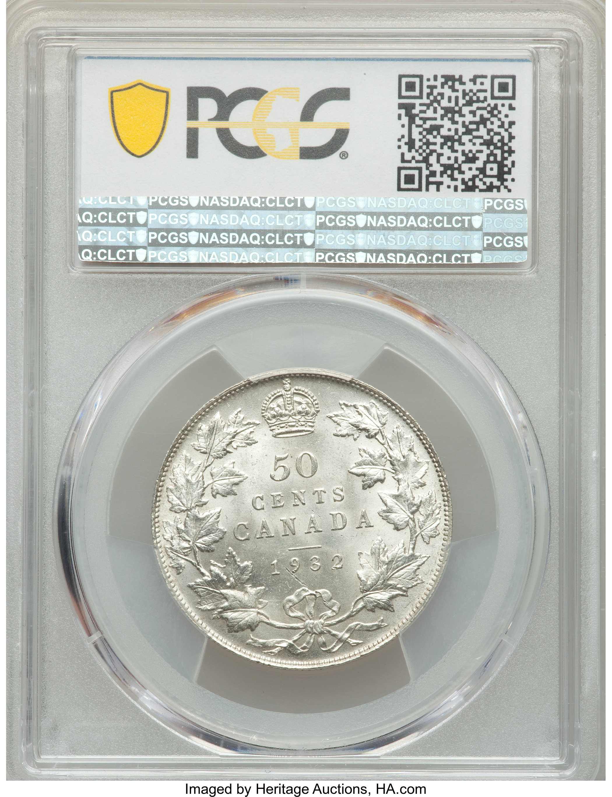 image for: George V 50 Cents 1932 MS65 PCGS