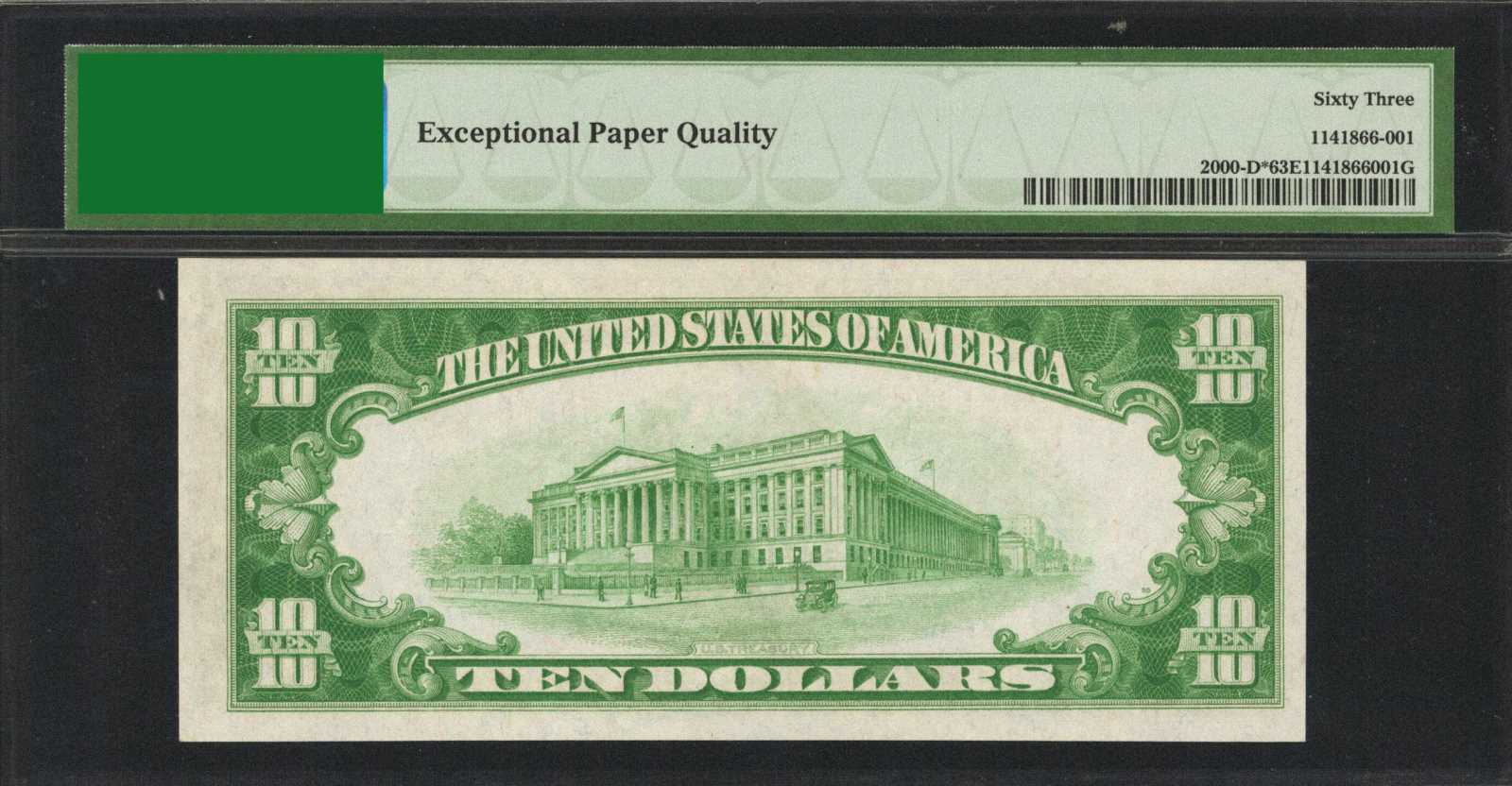 image for: Fr. 2000-D*. 1928 $10 Federal Reserve Star Note Cleveland. PMG Choice Uncirculated 63 EPQ