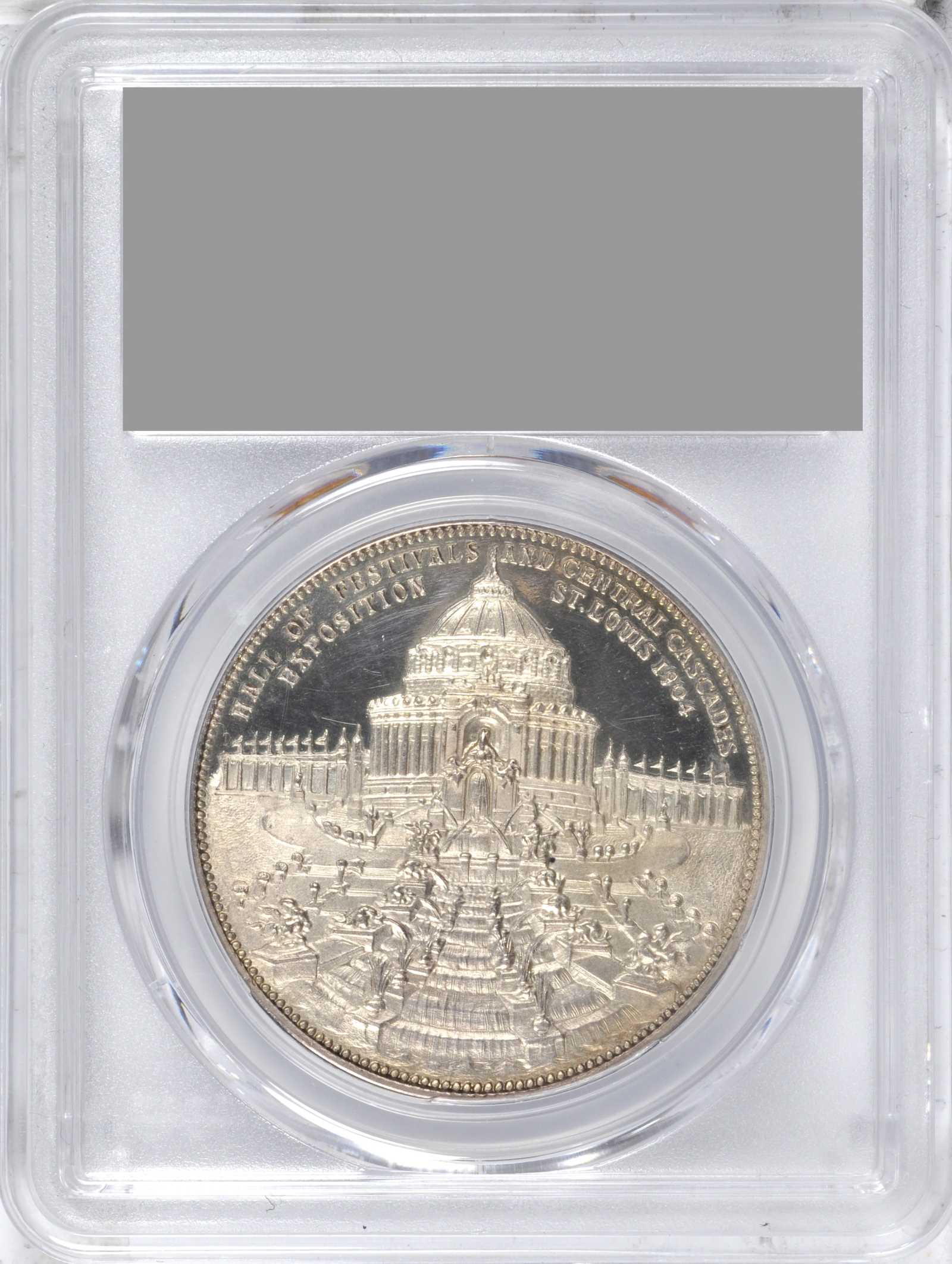image for: 1904 Louisiana Purchase Exposition. President Roosevelt Dollar. Silver. 38 mm. HK-308, Krueger-45. Rarity-7. MS-62 (PCGS).