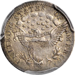 image for: 1803 Draped Bust Half Dime. LM-1, V-6. Rarity-6. Small 8. VF-35 (PCGS).