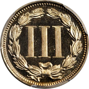 image for: 1869 Nickel Three-Cent Piece. Proof-67 Deep Cameo (PCGS).