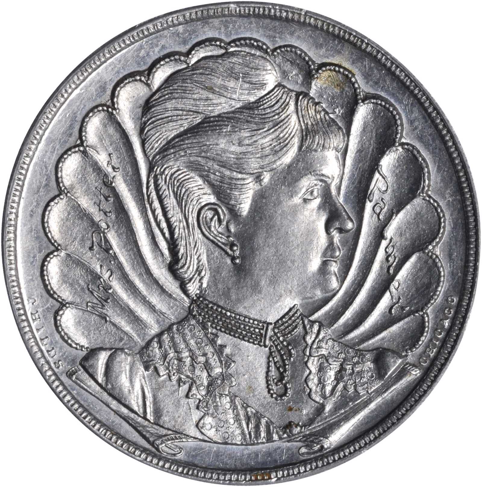 1892-93 SC$1 Columbian Expo, Board Lady Mgrs, Aluminum, HK-243a MS