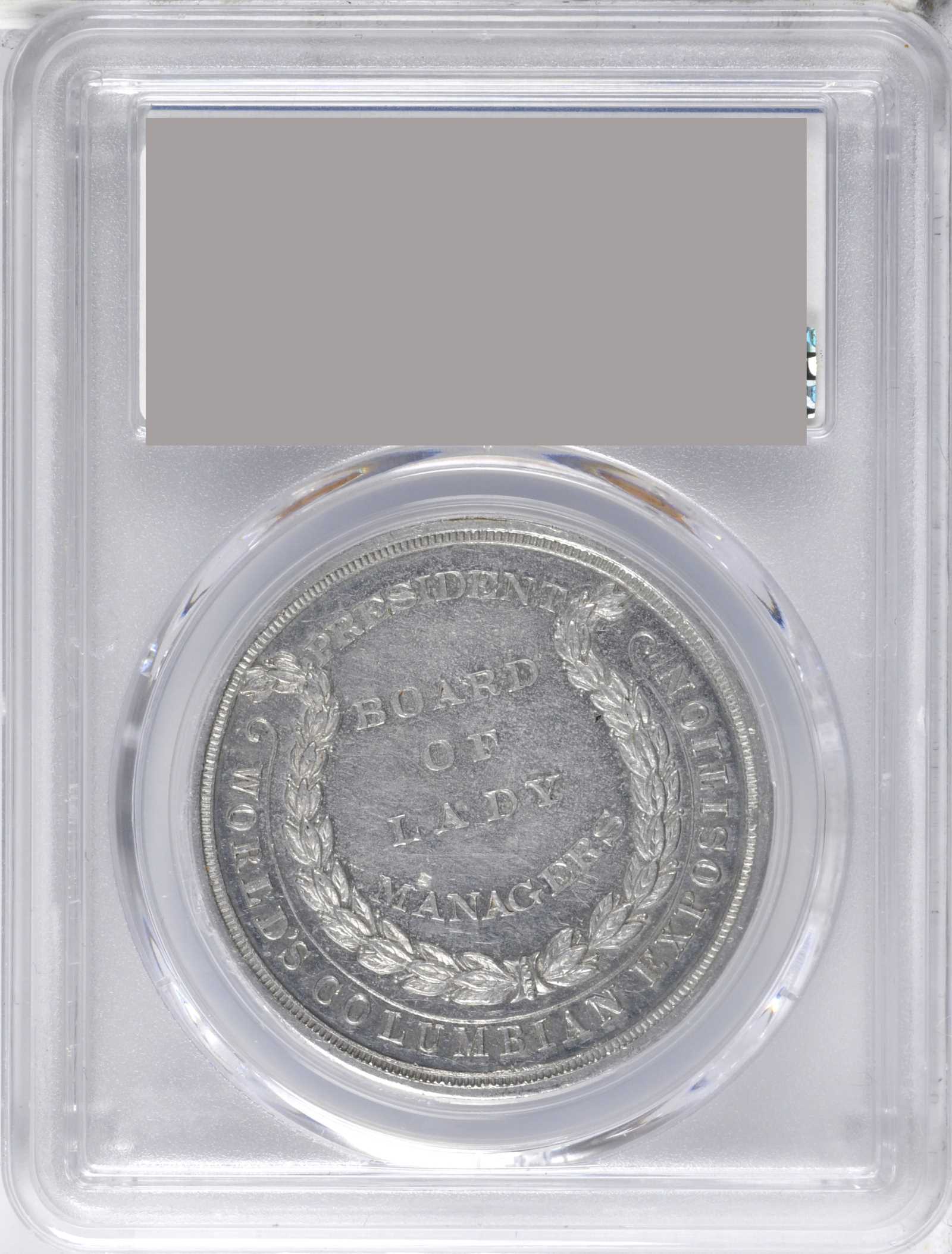 image for: Undated (1892-1893) World's Columbian Exposition. Board of Lady Managers Dollar. Aluminum. 38 mm. HK-243a. MS-62 (PCGS).