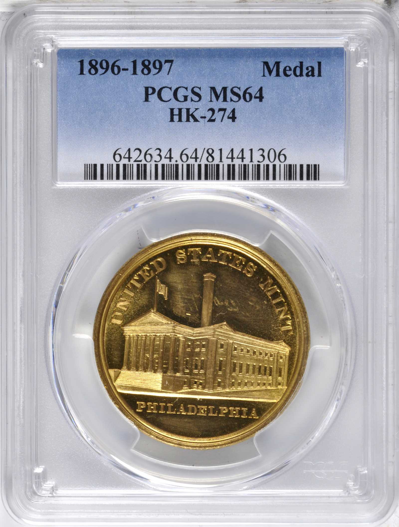 image for: 1897 Tennessee Centennial Exposition. Official Medal. Brass. 33 mm. HK-274. Rarity-4. MS-64 (PCGS).