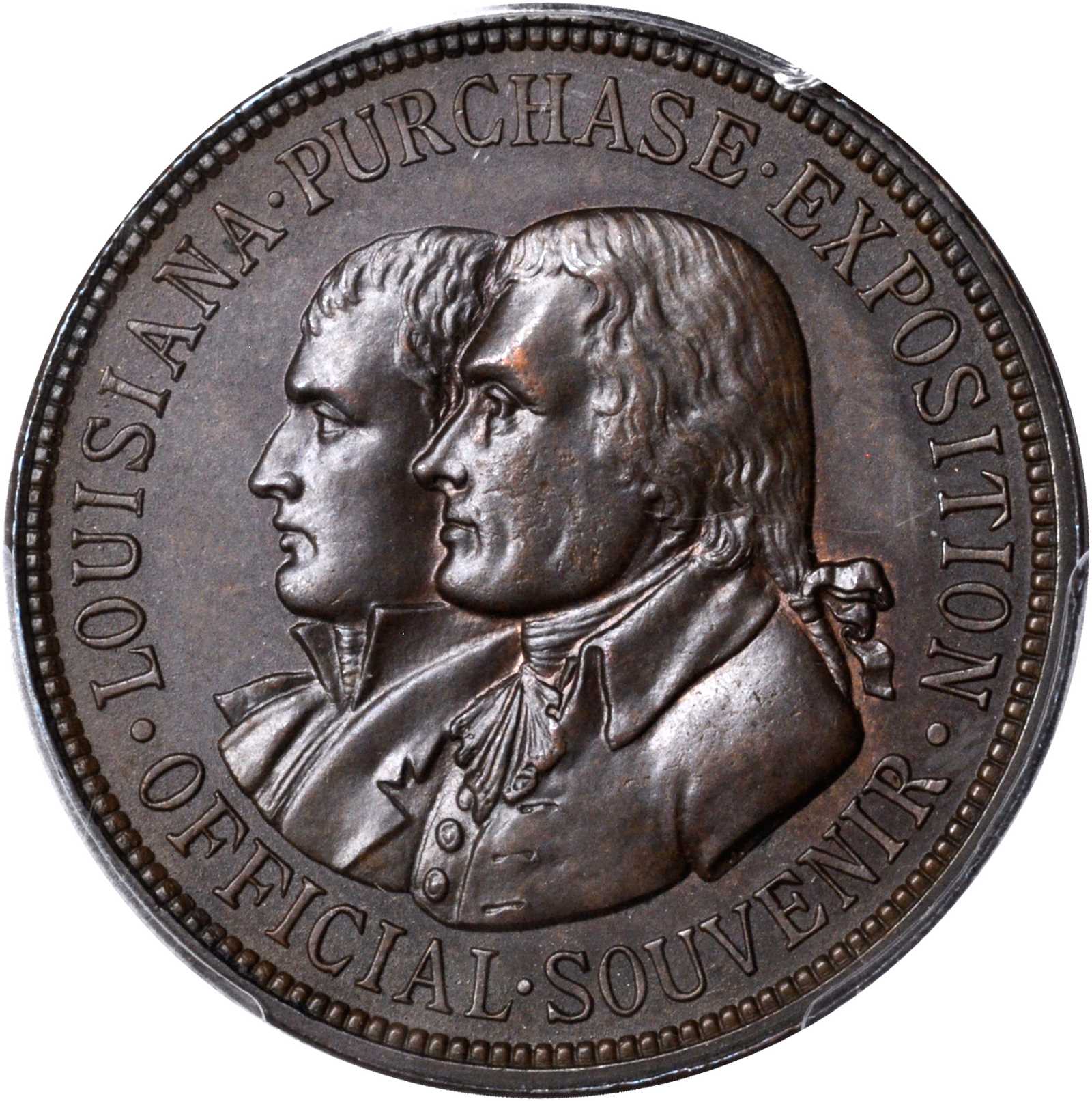 image for: 1904 Louisiana Purchase Exposition. Official Souvenir Medal. Bronze. 33 mm. HK-303. Rarity-3. MS-64 BN (PCGS).