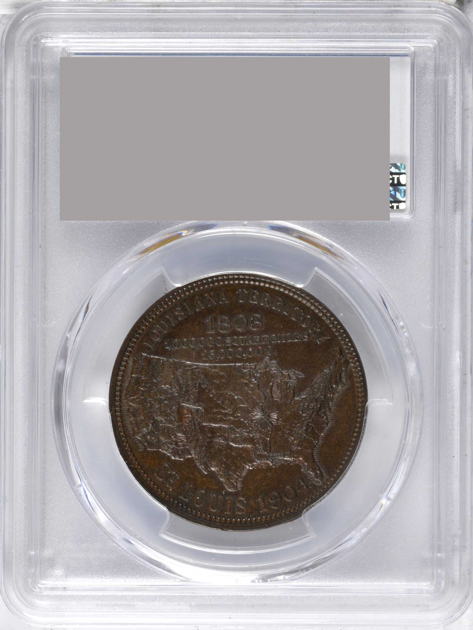 image for: 1904 Louisiana Purchase Exposition. Official Souvenir Medal. Bronze. 33 mm. HK-303. Rarity-3. MS-64 BN (PCGS).