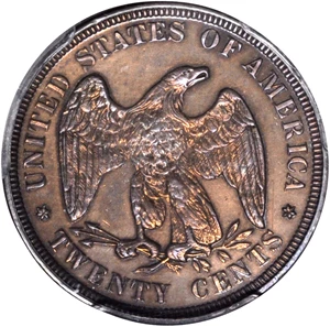 image for: 1876 Twenty-Cent Piece. Proof. Unc Details--Polished (PCGS).