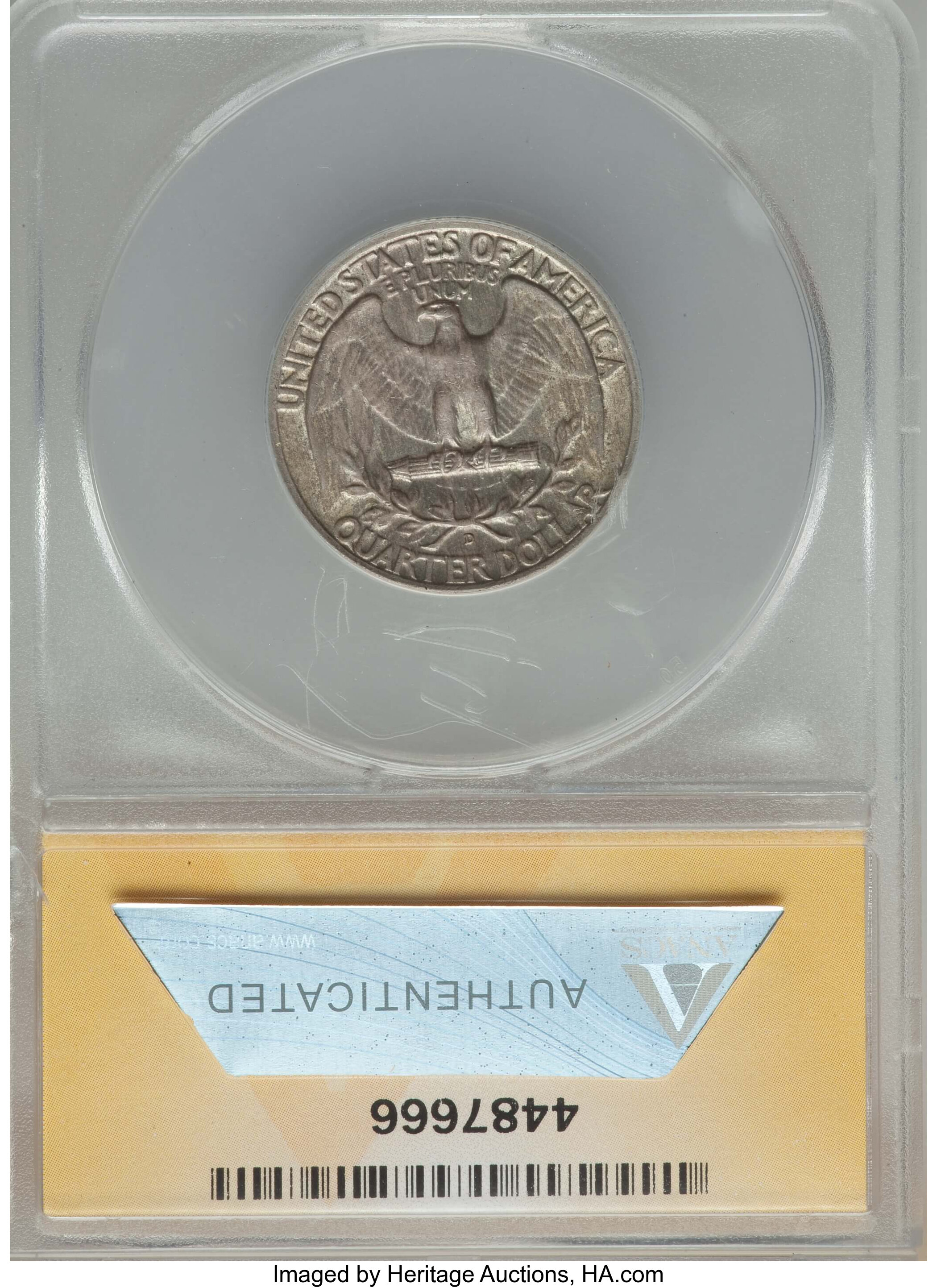 1952-D 25c VF30 CAC thumbnail 2