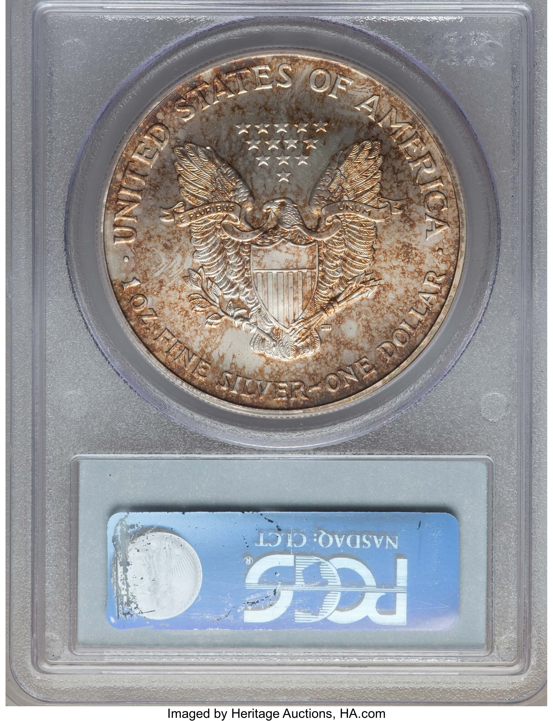 2002 $1  Silver Eagle MS64 thumbnail 2